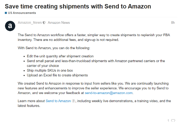 亞馬遜FBA賣家想在創(chuàng)建發(fā)貨上省時間，來看看亞馬遜新推功能吧